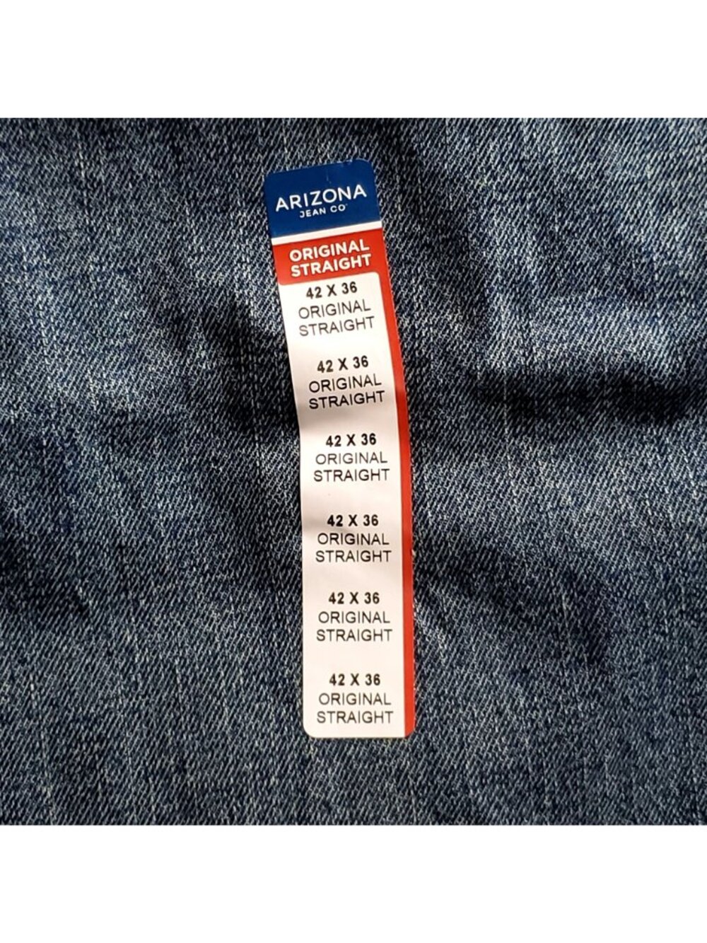 Arizona Jean Co. Mens Original Straight Jeans Medium Stone 42X36 Straight Leg - Picture 4 of 12